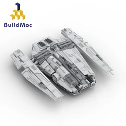 BuildMoc Space Fondor Haulcraft Spaceship Building Blocks Set Battle Airship Fighter Bricks Toys For Children Kid Birthday Gifts