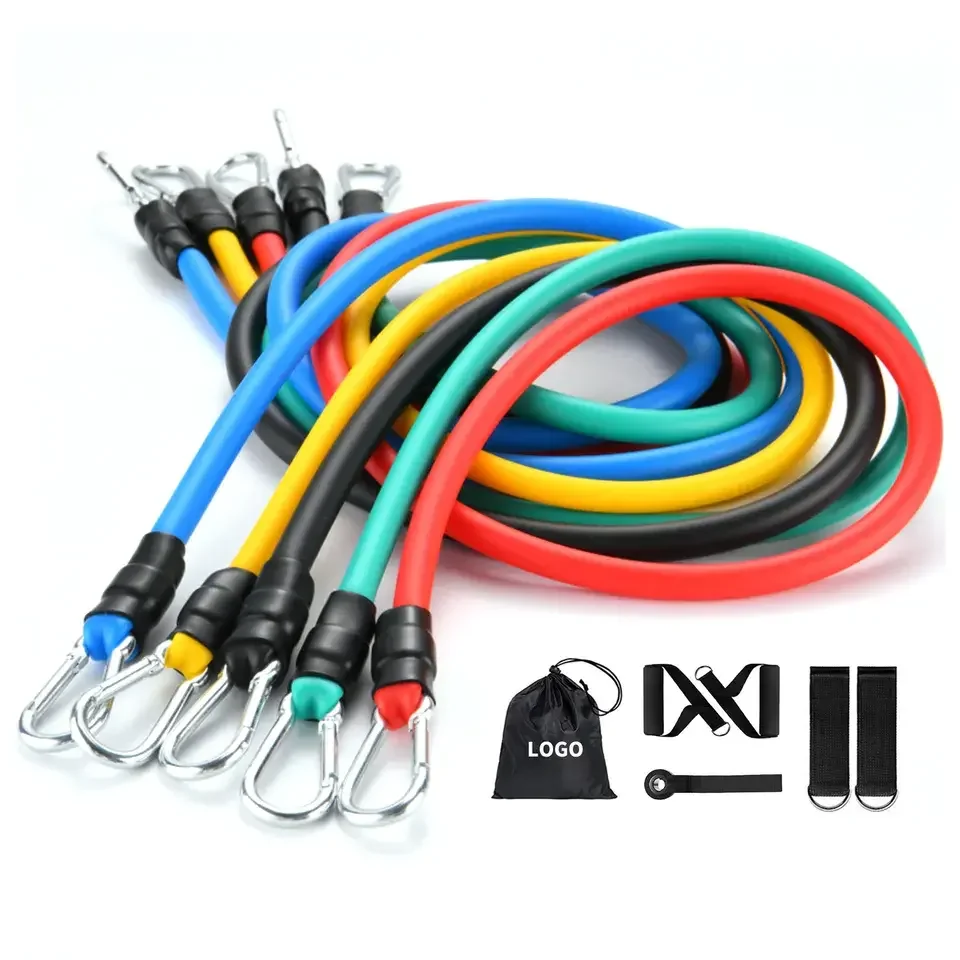 

Heavy Resistance Exercise Fitness Band Set High Elastic Toning Tubes for Strength Training Packed in Bags 1