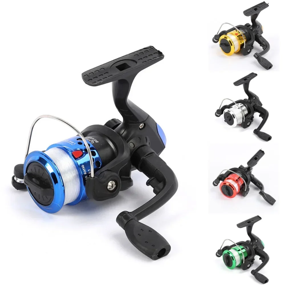 5.2:1 Spinning Reel Ultralight Folding Fishing Reel With 60m Fishing Line Large Diameter Line Roller Casting Wheel Vessel Bait