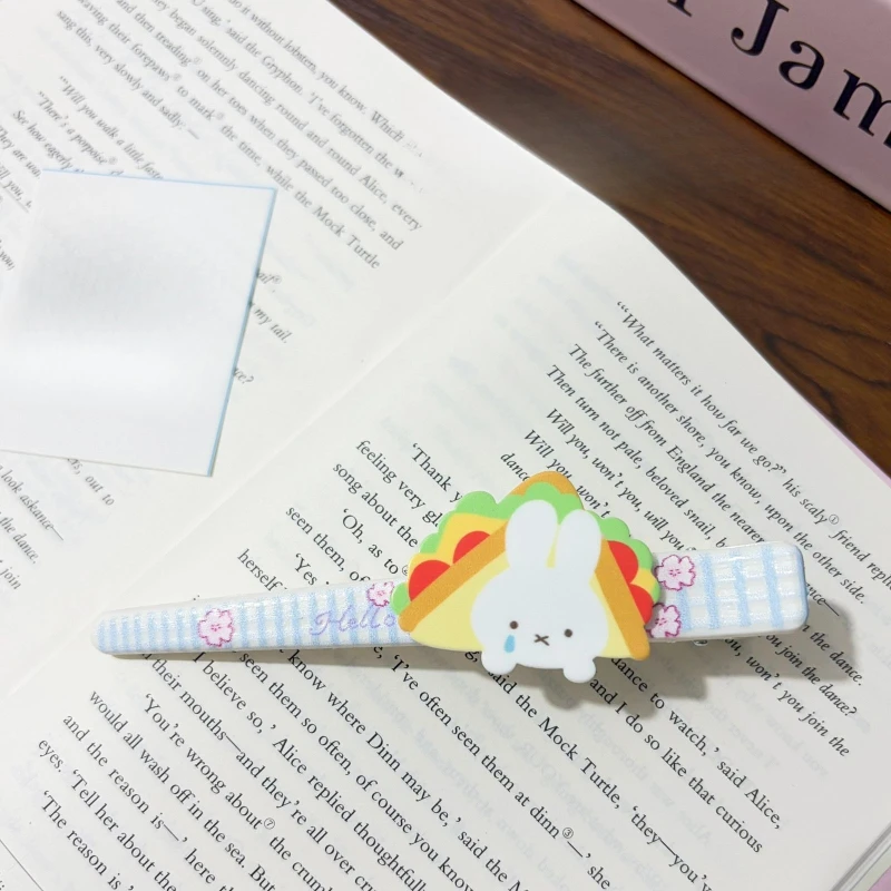 Miffy Kawaii Anime Cartoon Hairpin Cute Sweet Miffy Long Clip Good Looks Issue Card Ins Hair Accessories Wash Face One-word Clip