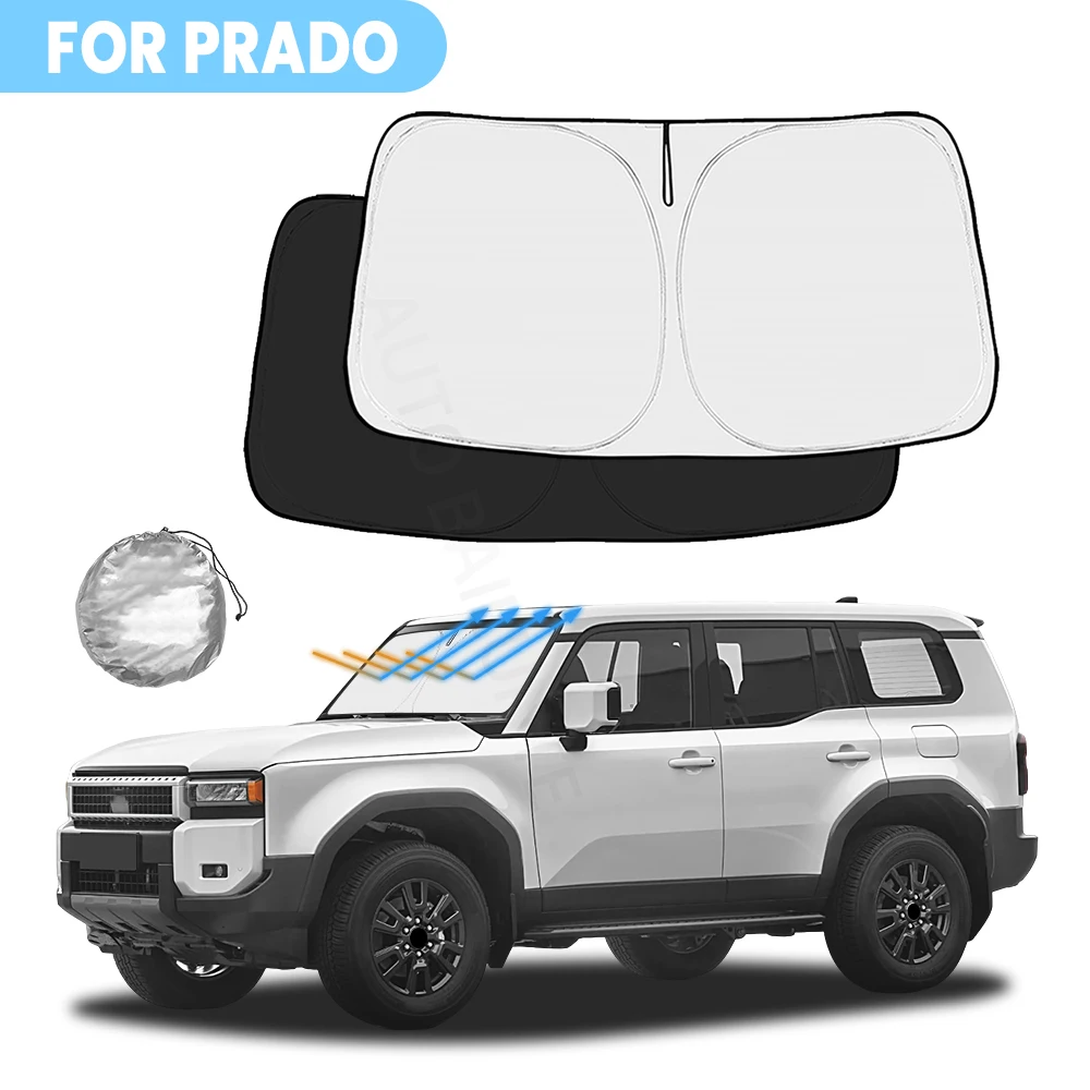 

Солнцезащитный козырек на лобовое стекло для Toyota Prado 90 120 150, защита от УФ-излучения, аксессуар для интерьера автомобиля