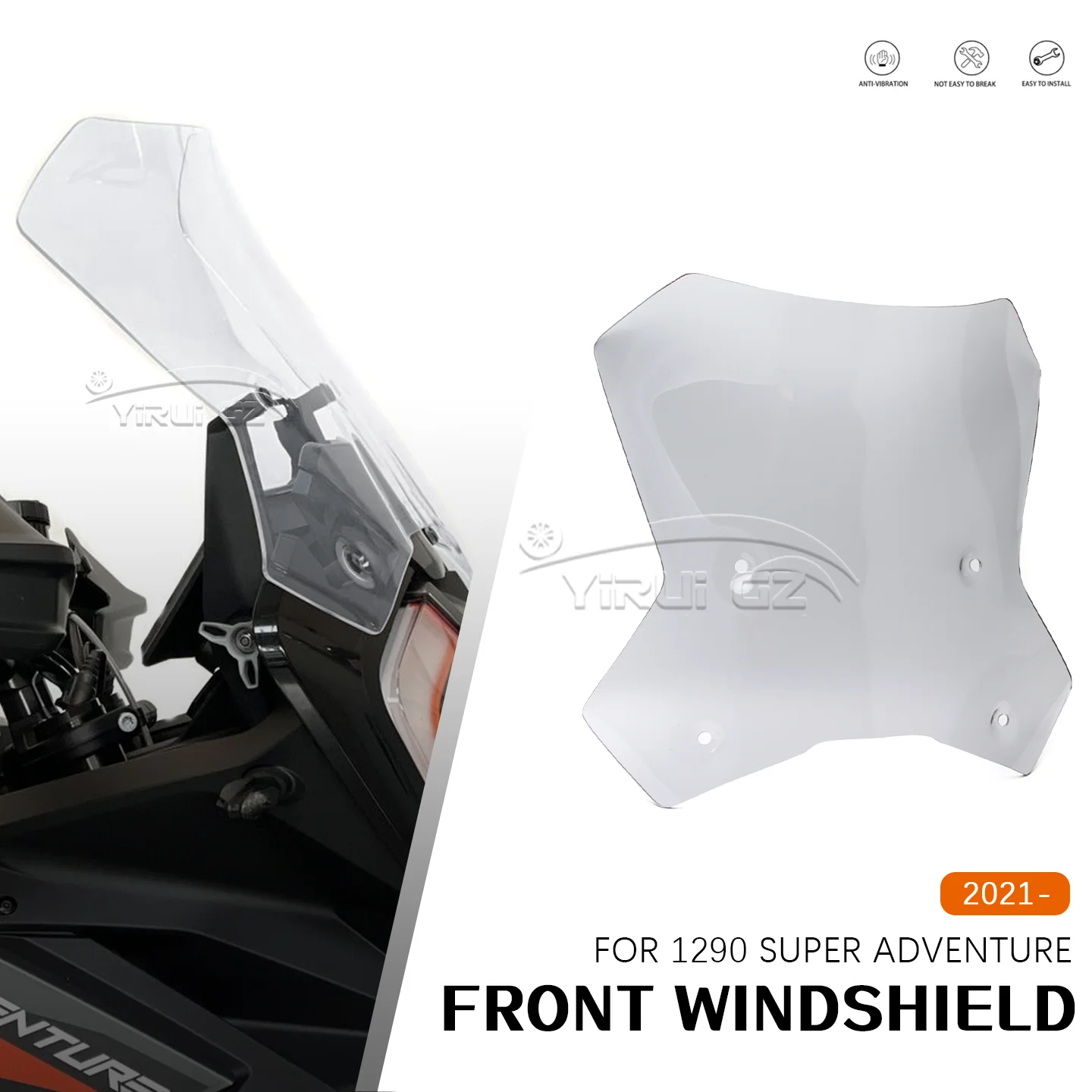 

Прозрачное ветровое стекло для мотоцикла, приподнятое, с защитой от дождя, для 1290 Super Adventure 1290super Adv 1290 2021-