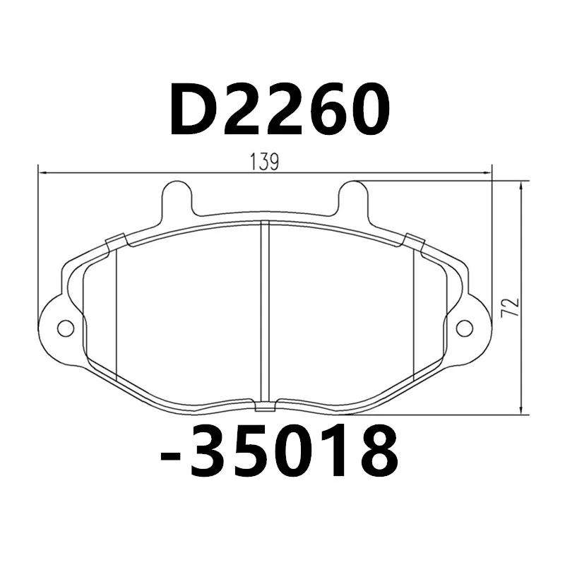 Front Brake Pad-35018 Is Suitable For Ford Classic Quanshun (Ve83) Jiangling Teshun / Jac Xingrui / Auto Parts Ceramic Brake Pad