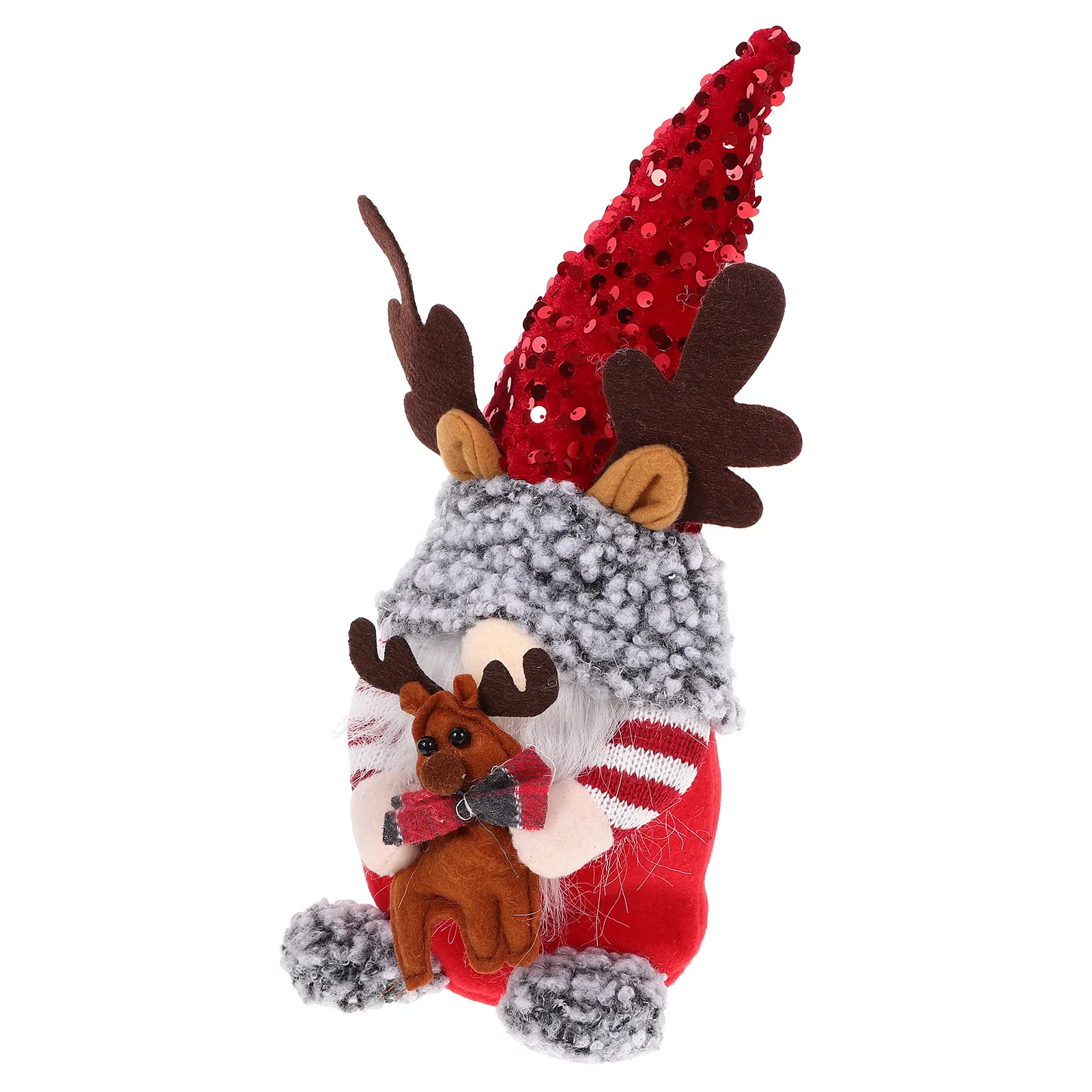 

Christmas Gnome Sitting Sequin Pointed Hat Ornament Decorative Xmas Gnome Decor Desktop Sofa Adornments Christmas Party Gift