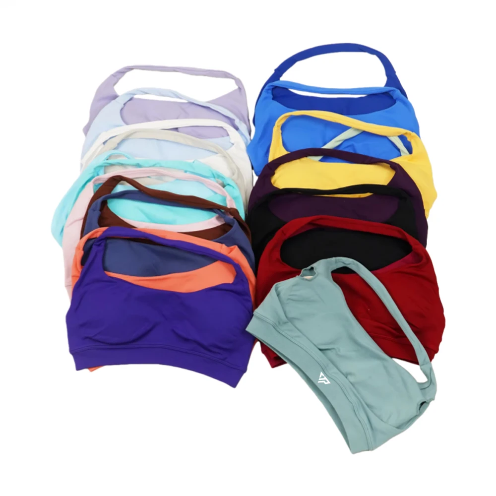 

Women's Sports Stretch Bra Macaron Color Fitness Belt Padded Yoga Bra Supports Gym Top Comfortable Bra