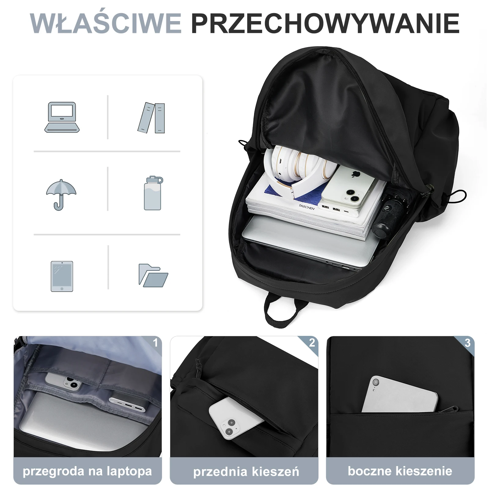 Likros Plecak szkolny o dużej pojemności Lekki wodoodporny plecak szkolny na laptopa Podróżny japoński plecak dla dziewczynek