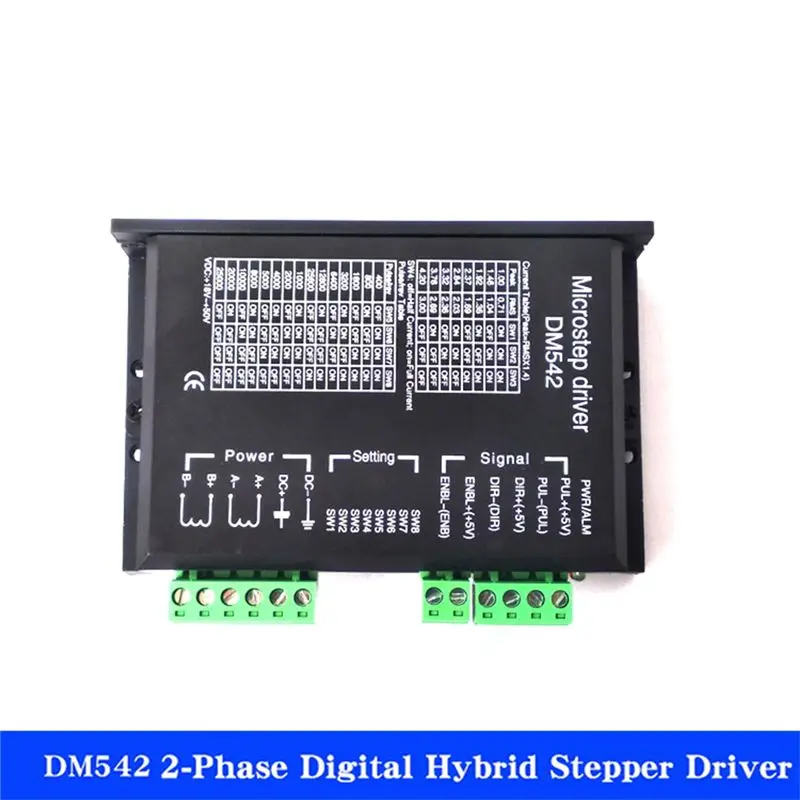 【A08I】DM542 Microstep Driver Stepper Motor Controller 2-Phase 20-50V DC Max 4.2A For 17, 23 Stepper Motor