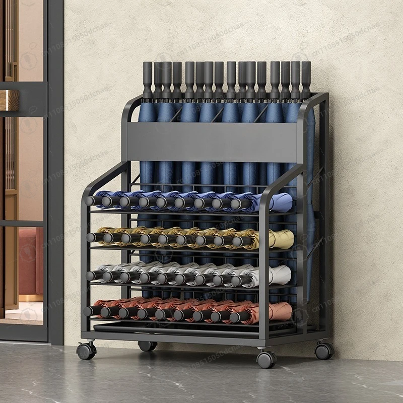 

Large Capacity Umbrella Storage Rack, Drainage Umbrella Stand for Classroom, Hotel Lobby & Commercial Use, Entryway Organizer