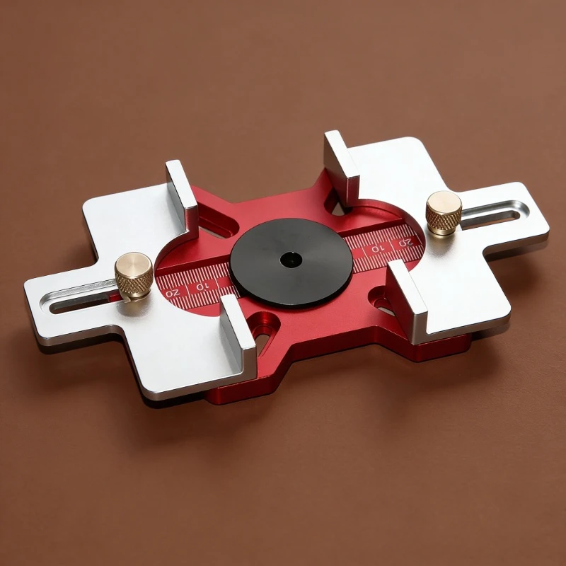 Drawer Handle Punching Template Woodworking 2-in-1 Slotted Positioning Plate Aluminum Alloy Wood Convenient Cut Auxiliary Tools