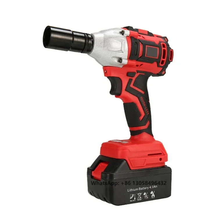 Li-ion Battery Power Tool Wrenches Electric Cordless Impact Wrench High Torque Rechargeable Industry Power Screwdriver For Tires