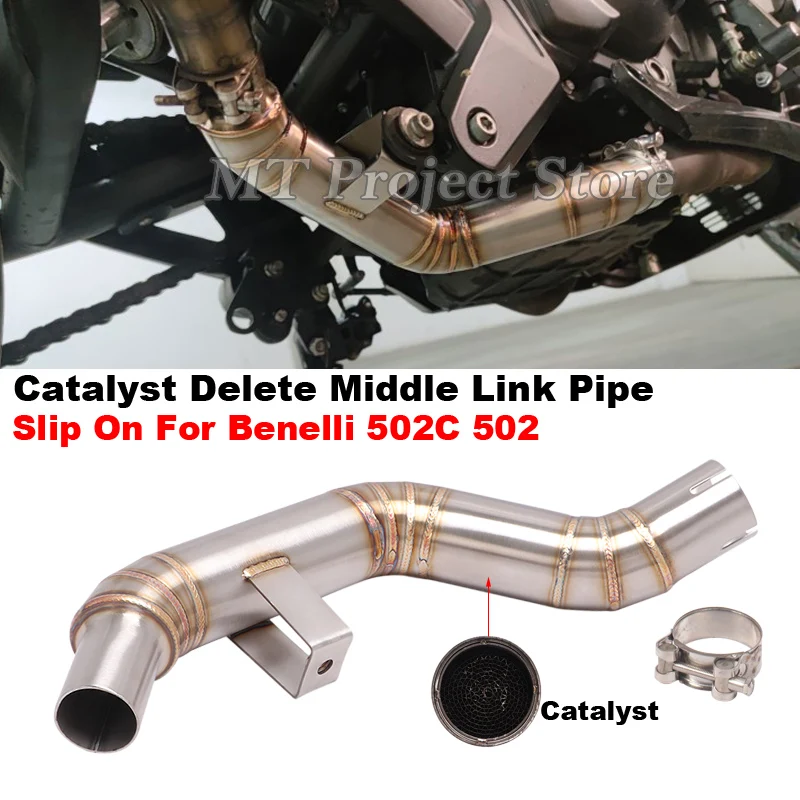 

Connecting Mid Tube Slip On For Benelli 502C 502 Motorcycle Exhaust Escape Muffler Modifide Stainless Steel Middle Link Pipe