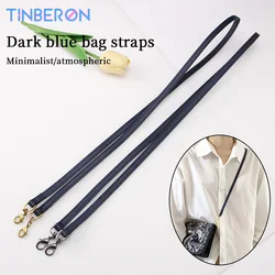 TINBERON Leather Shoulder Bag Strap Replacement Handbag Strap Bag Part Accessories Fits for Saddle Bag Dark Blue Shoulder Straps