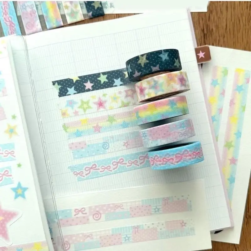 H37B Ästhetisches Klebeband für Scrapbooking Journal Notebook Photo Frame Phone Hülle