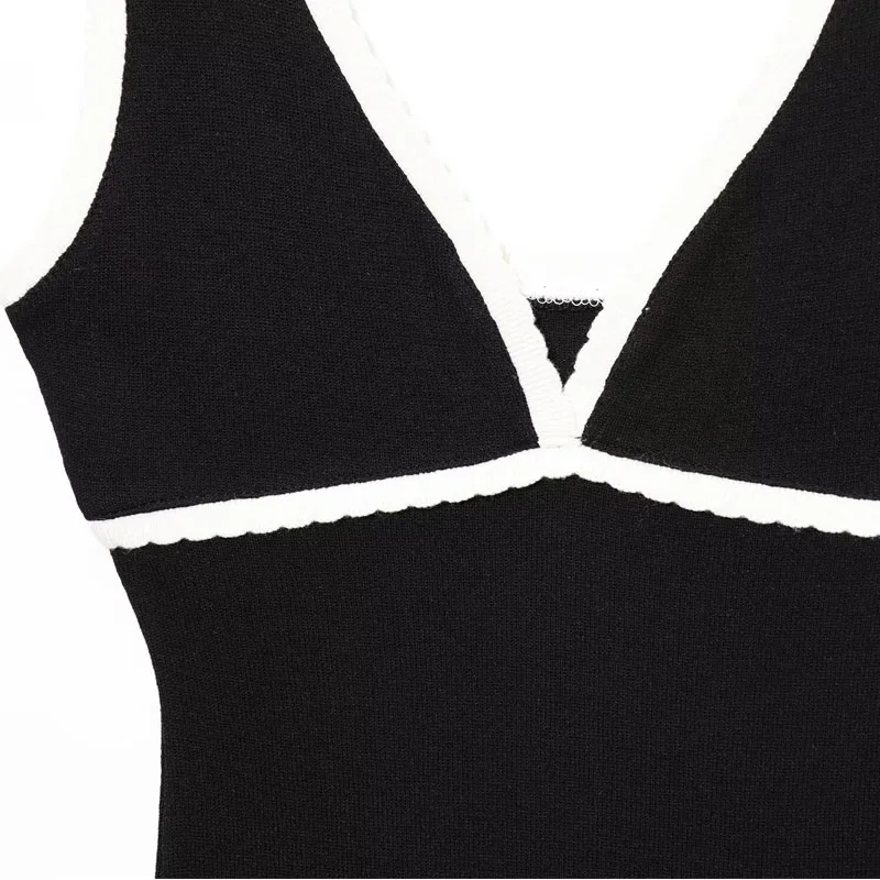 HXAO Women's Summer Sweaters Knit Short Black Dress Simple and Elegant Prom Dresses Women's Sexy Beachwear Summer Crochet Dress