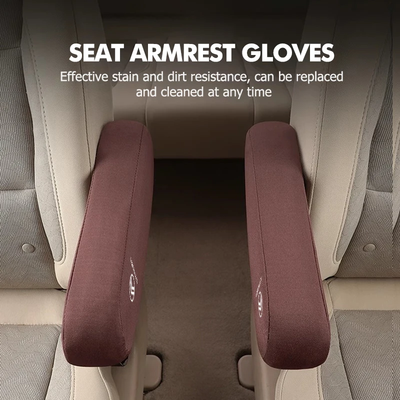 Universal Car Seat Armrest Protector Cover Decorative Accessories For Citroen C4 C3 C5 C1 C2 C6 VTS C4L DS3 DS4 DS5 Grand - view 2