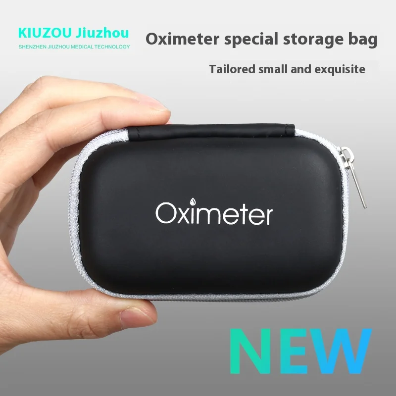 JUSTLANG Storage Bag For Oximeter Finger Pulse Oximeter Pouch Bag Portable Zipper Storage Bag Zipper Holder Reasonable Layout