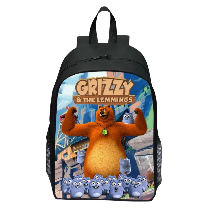 16 inch children's backpack Grizzy Bear elementary school backpack kindergarten boys and girls backpack