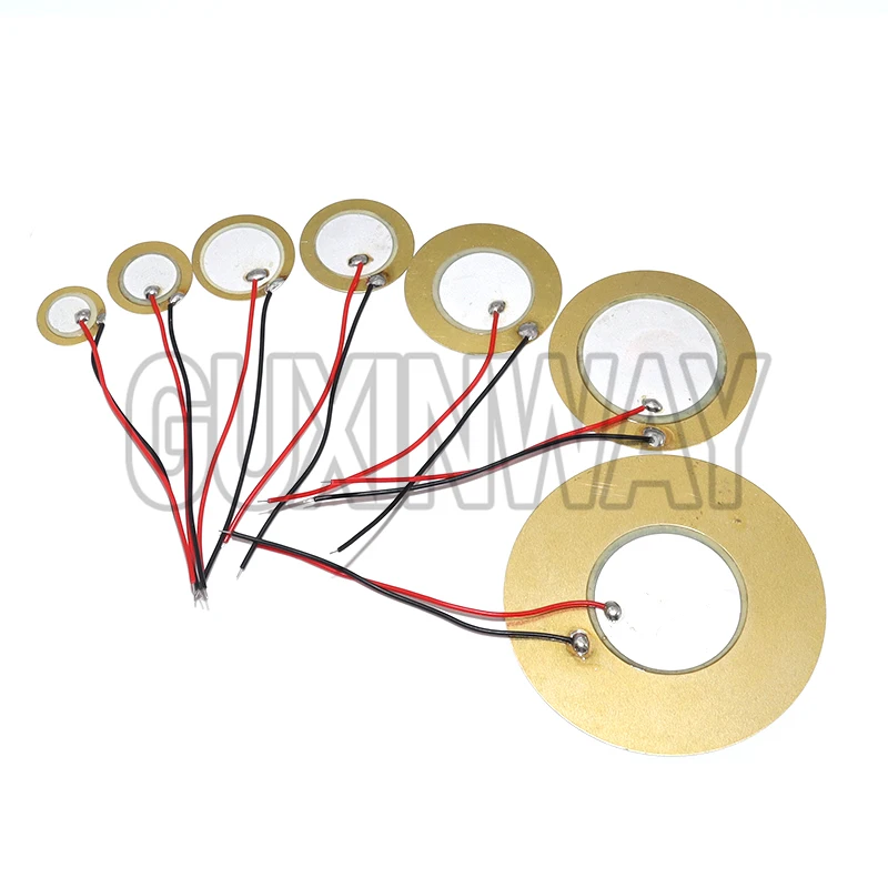 5/10/20PCS 12MM 15MM 18MM 20MM 27MM 35MM 50MM with Wire Buzzer Piezoelectric Piezo Ceramic Wafer Plate Piezo Element Diameter