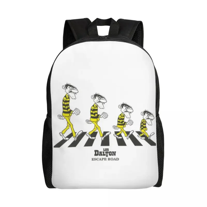 Dalton brothers escape road laptop backpack men women basic bookbag for college school students Lucky Luke cartoon comics bag