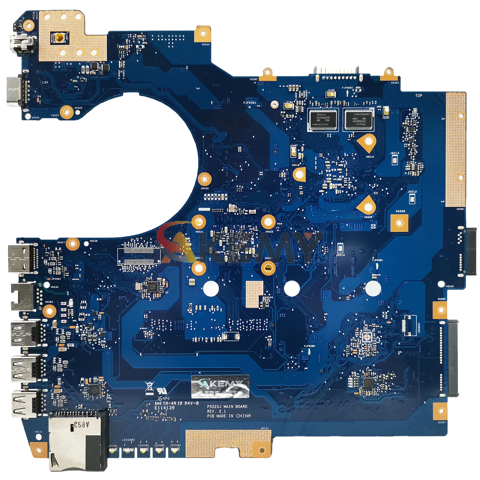 ASUS ProArt PX552S P552SJ PRO552S P552S PE552S 노트북 메인 보드 용 P552SJ 노트북 마더 보드 (Celeron CPU 포함) 105% 테스트 OK