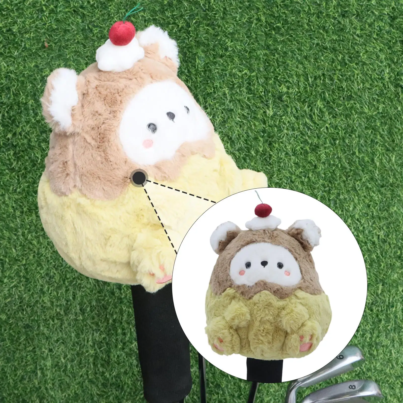 

Headcover Cartoon Bear Plushie Funny Golf Club Cover for Game Family Friends