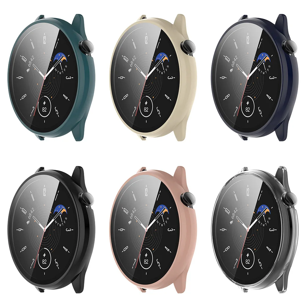 PC+Glass Protective Case For Huami Amazfit GTR Mini Full Screen Protector Shell Cover