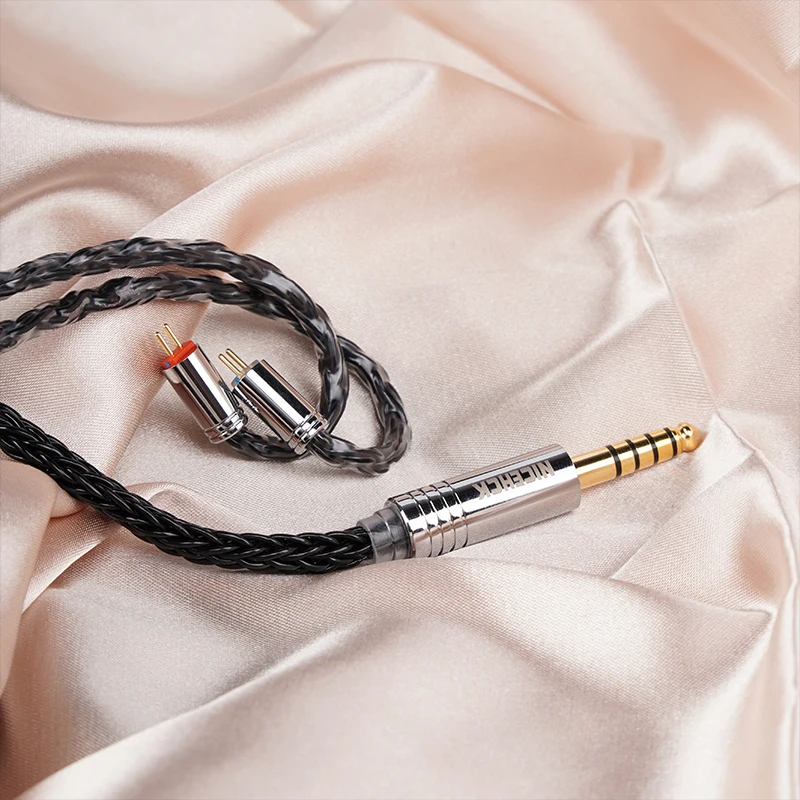 NiceHCK BlackInk Wire 5N OCC+Silver Plated OCC HIFI Replace Cable 3.5/2.5/4.4mm QDC/MMCX/0.78 2Pin for PR2 Heart Mirror Dolce