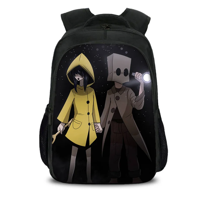 Little Nightmares double-layer backpack with large capacity cartoon print for male and female students, new school style
