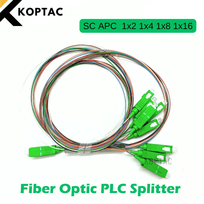 5PCS SC APC Fiber Optic PLC Splitter 1x2 1x4 1x8 1x16 color  PLC Splitter Micro Separator Fiber Optic Splitter 0.9mm FTTH