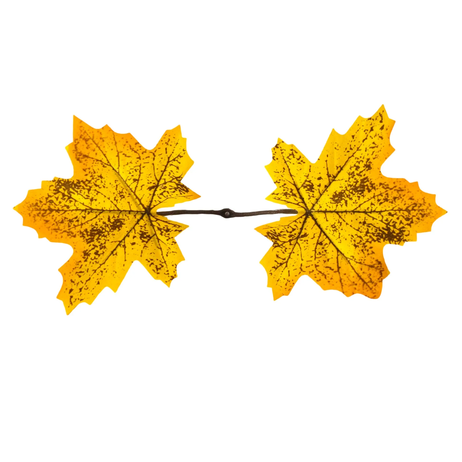 100pcs Artificial Orange Black leaves Halloween Thanksgiving Christmas Holiday Leaves Autumn DIY with pumpkin decoration