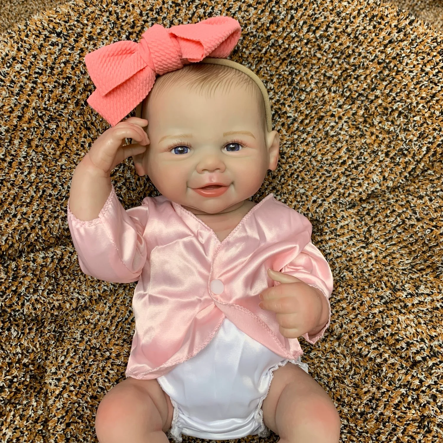 Full Body Silicone Vinyl Girl 50CM Vivienne Reborn Doll Handmade Painted Bebe Reborn Dolls Waterproof Toys For Kids Gift Muñecas