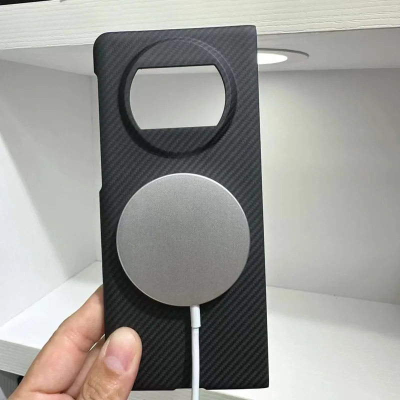 Case for Huawei Mate X3 Magsafe Magnetic Wireless Charging Carbon Aramid Fiber Fold Mobile Phone Protective Cover Protection