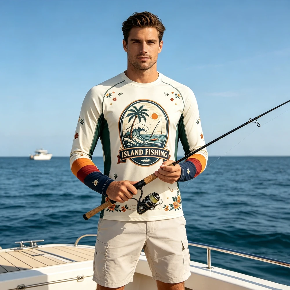 Fishing Long Sleeve Shirts Summer UV Protection Moisture Wicking Quick-drying Breathable Fishing Shirts Fishing Clothing