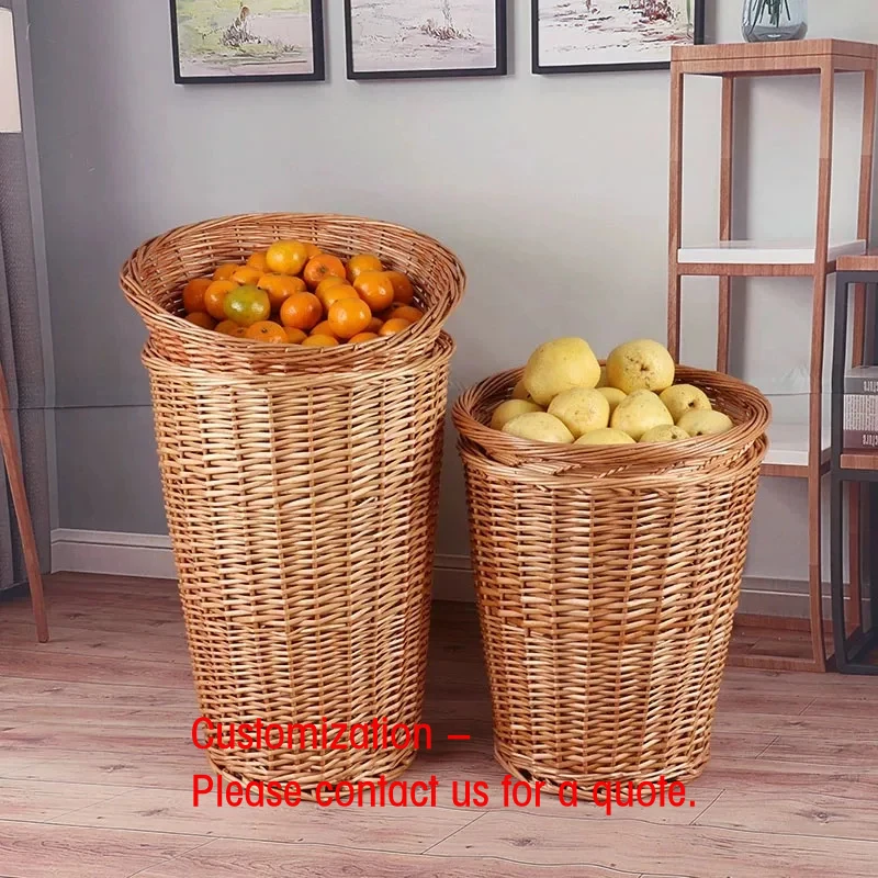 custom.YUMEI Supermarket Fruit Display PP Baskets-Light Duty Easy Installation Pre-Assembled Customizable Dimension
