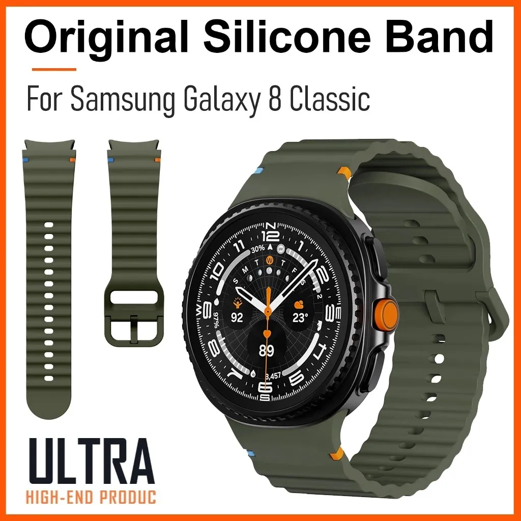 

Original Style Silicone Strap for Samsung Galaxy Watch 8 Classic Watch FE Galaxy 7 6 44mm 40mm 5 Pro 4 Classic Replacement Band