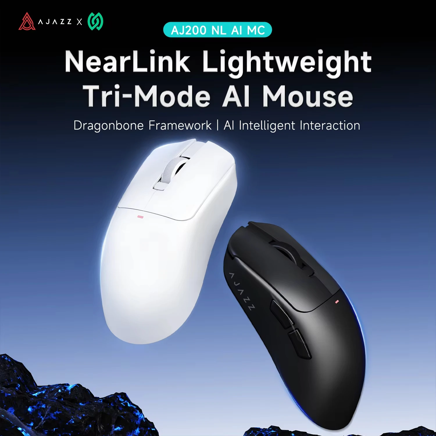 【AIスマートマウス】AJAZZ×MAMBASNAKE AJ200NL 0717 AJAZZ AJ200 NL AI MC Wireless Gaming Mouse