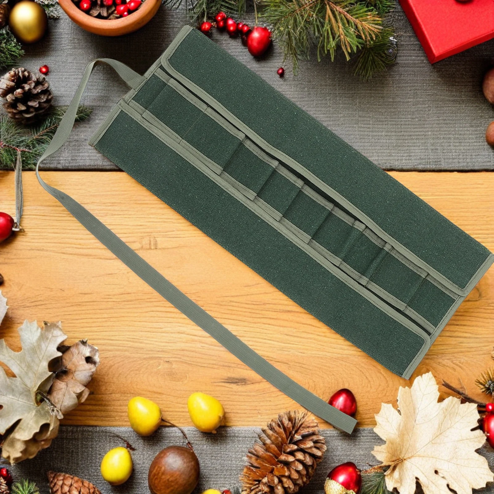 

10 Pockets Garden Tool Organizer Bag Canvas Roll Up Pouch Belt For Bonsai Tools Storage Durable Lawn Tool Carrier