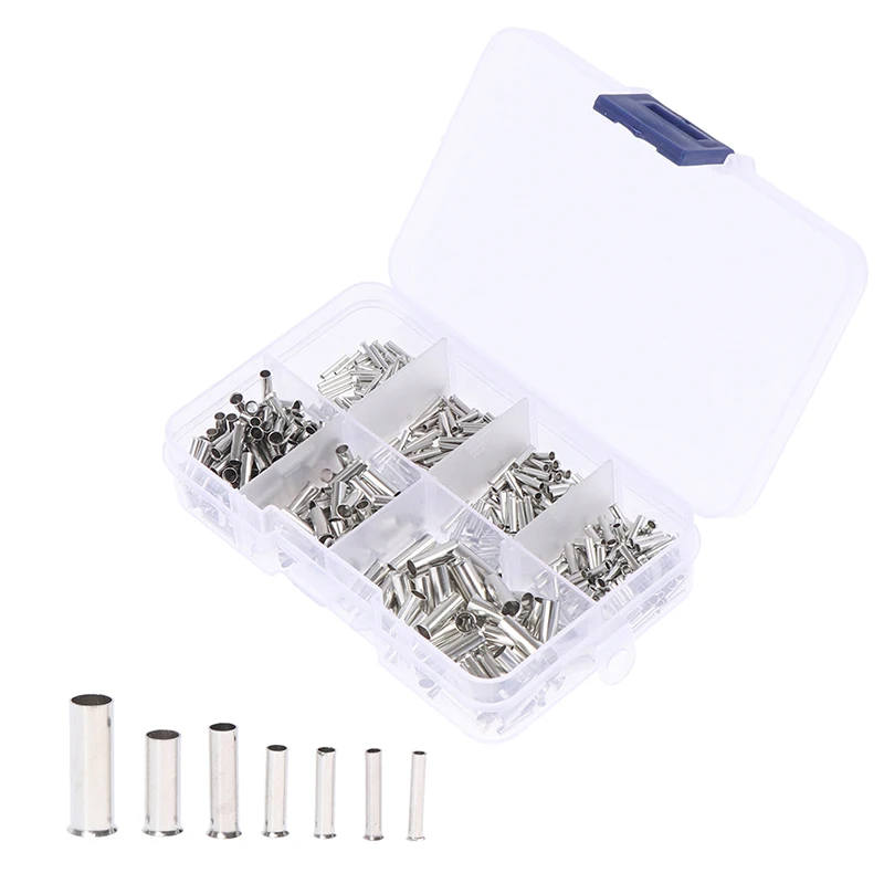 600Pcs 0.5-6.0mm 2Bootlace Ferrules Cord End Electrical Cable Crimp Terminals