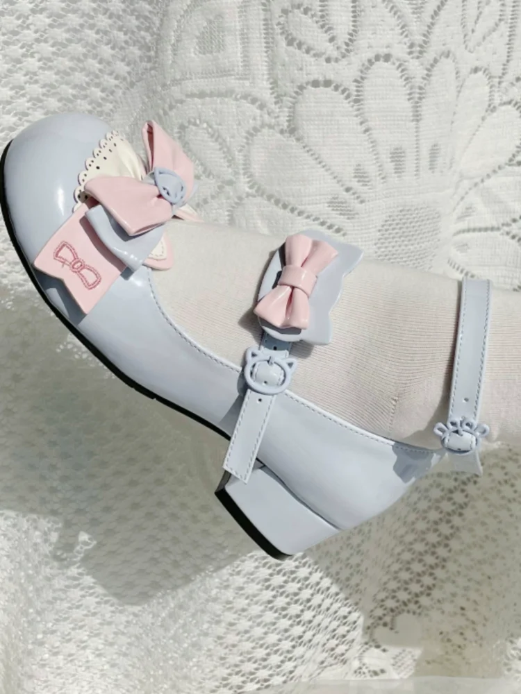 

Оригинальные милые туфли Мэри Джейн с круглым носком для девочек, милые универсальные туфли Мэри Джейн в стиле Лолиты, студенческие туфли для чаепития, высота каблука 3,5 см