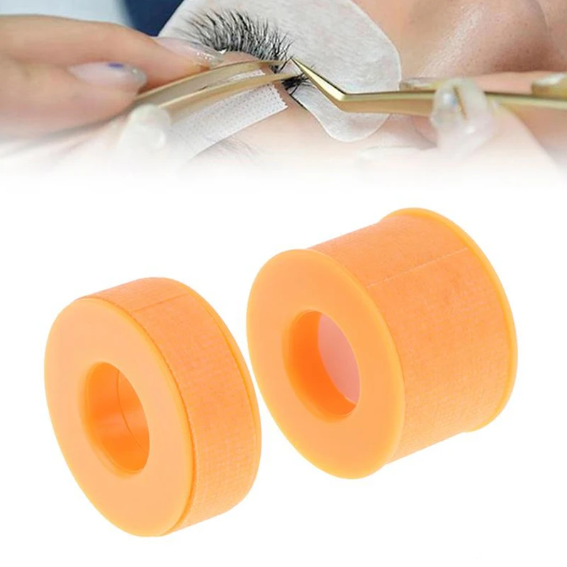 10pcs Non-woven Medical Silicone Gel Eyelash Tape Breathable Sensitive Resistant Under Eye Pad Eyelash Extension Tools Orange