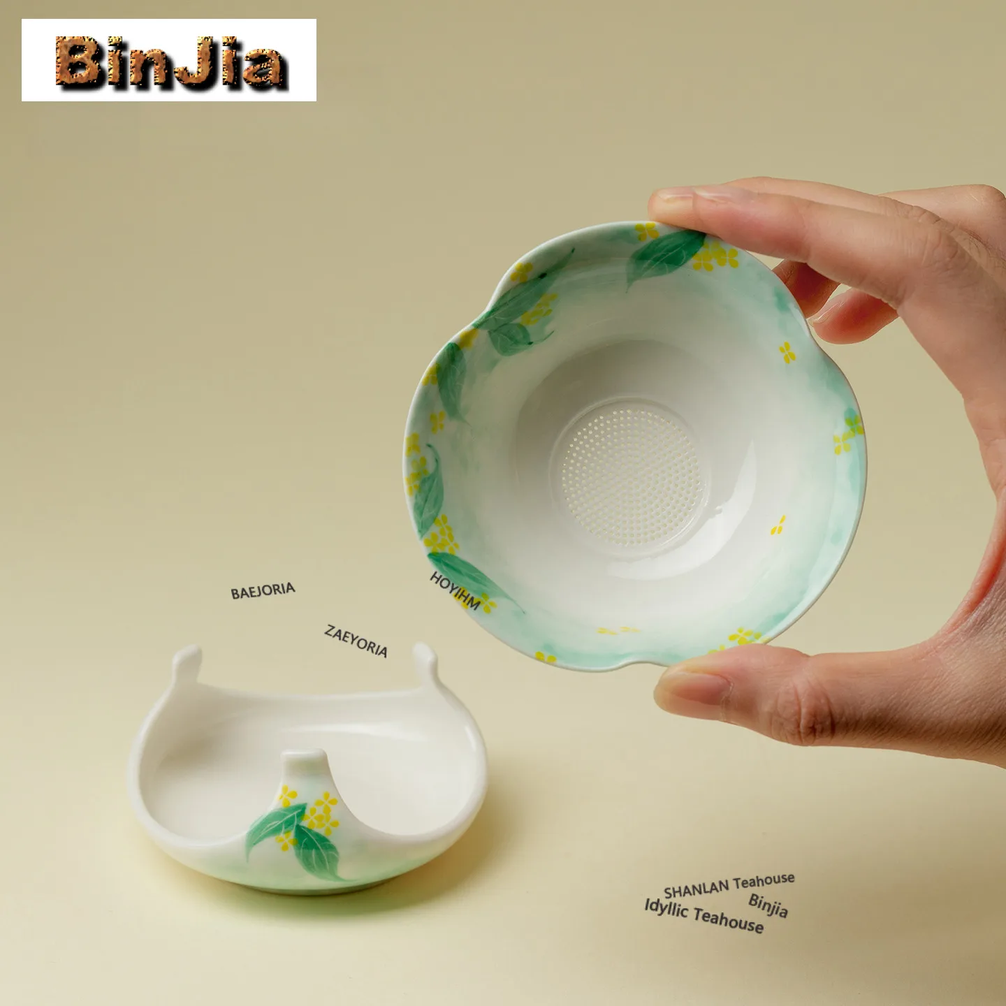 

Hand-painted Osmanthus Tea Separator Infusor Traditional Tea Strainer Dispenser Tea Brewing Tea Filter Drinkware Supplies Craft