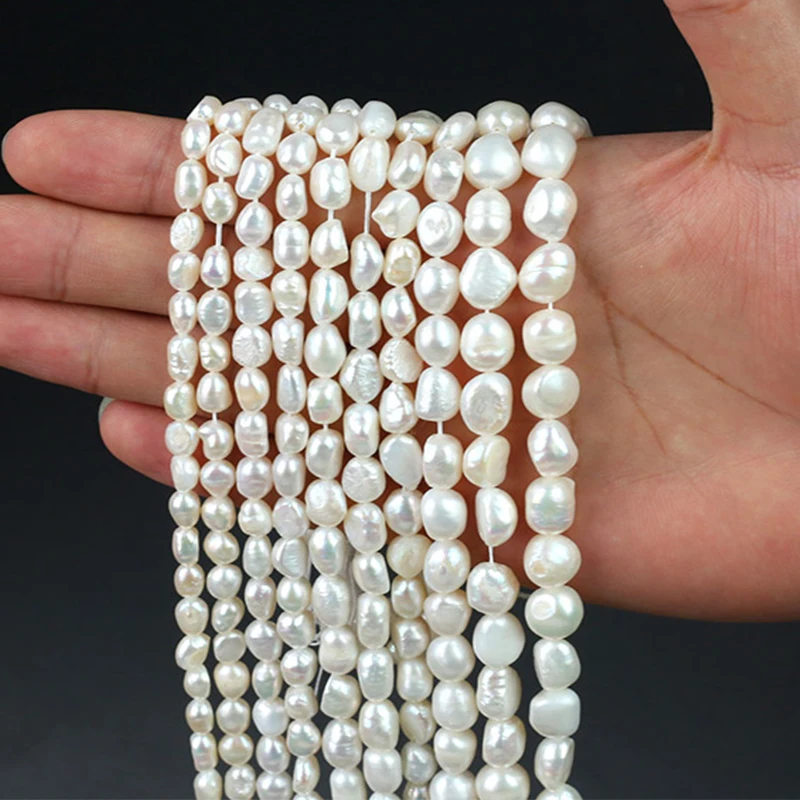 Natural Freshwater Pearl Beads High Quality Irregular Shape Punch Loose Beads for Jewelry Making DIY Necklace Bracelet