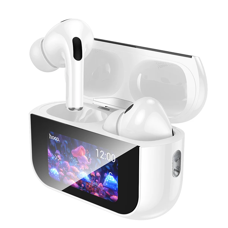 HOCO Touch LED Screen Smart Wireless ANC Noise Reduction Earphone HiFi Stereo Music Sport Earbuds Support 16 Country Languages