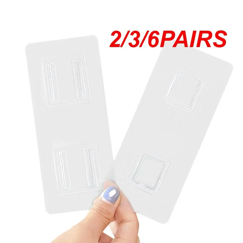 

2/3/6PAIRS Waterproof Hooks Convenient Multi-purpose Organize Your Space Versatile Hooks High-quality Double-sided Hooks