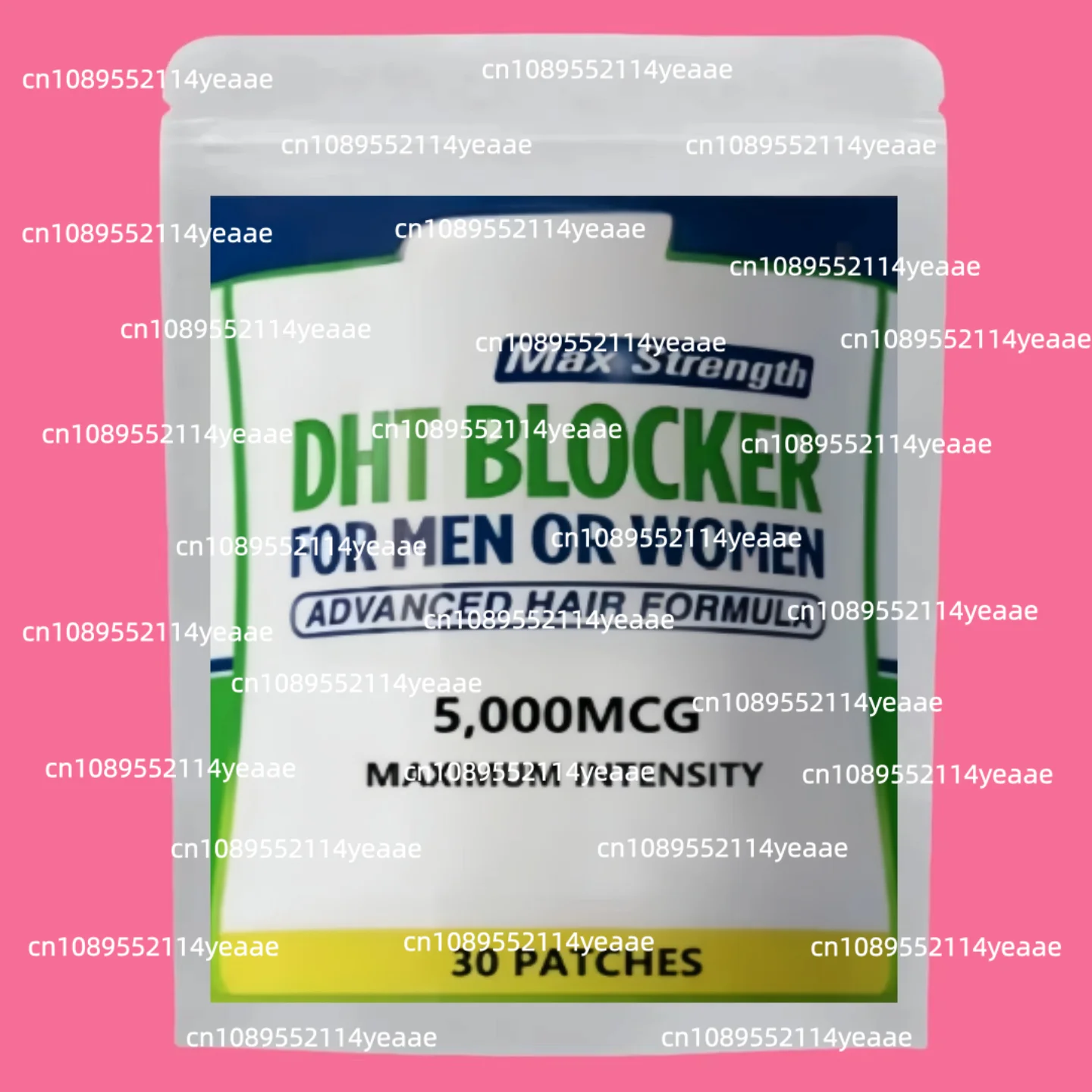 مكمل عشبي سريع النمو من DHT BLOCKER، 30 رقعة شفافة، إمداد لمدة شهر واحد