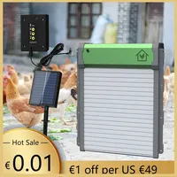 2024 New Solar Automatic Chicken Coop Door Powered Aluminum Alloy Chicken Door With Timer/Light Sensor/Remote Control/Manual