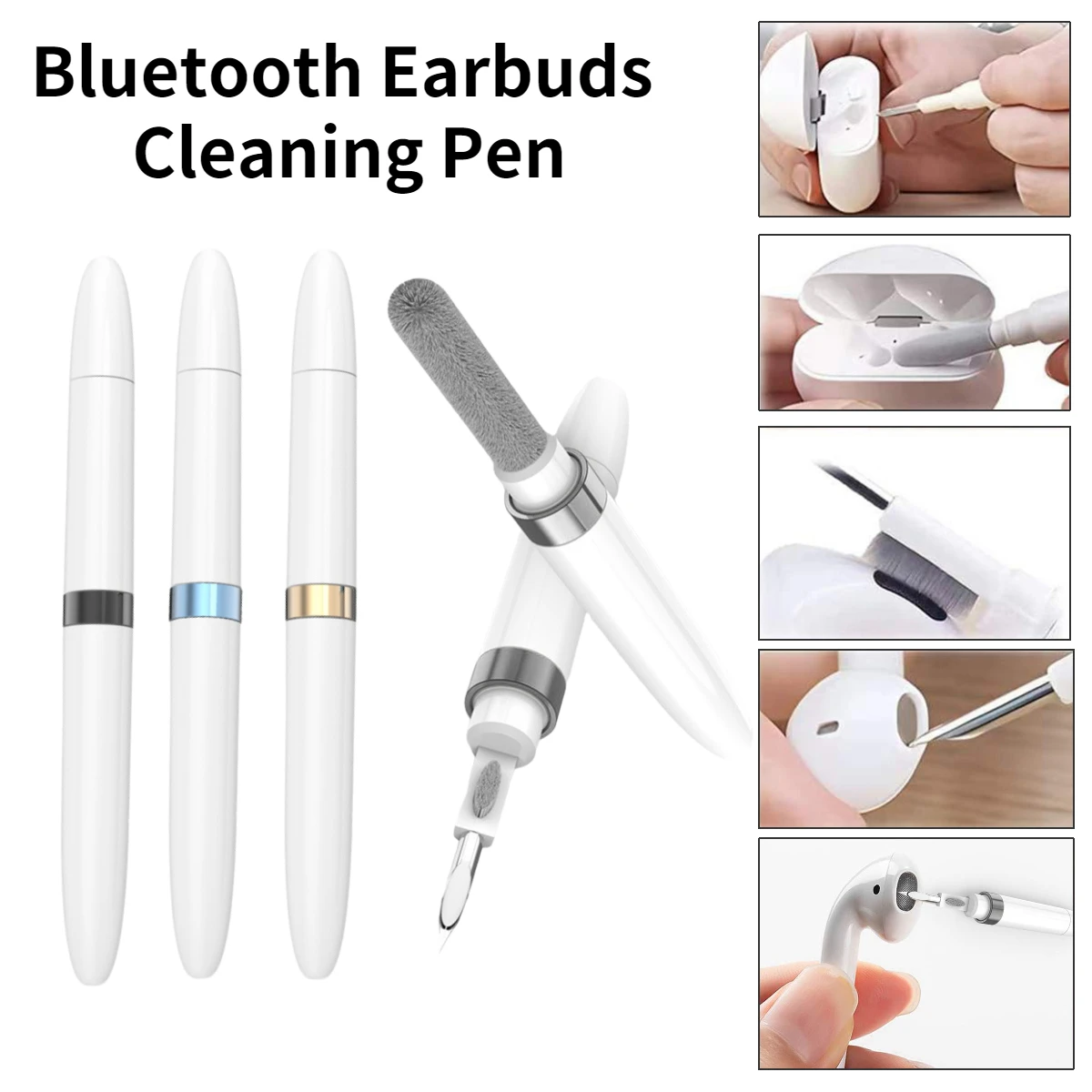 Earbuds Cleaner Kits for Airpods Pro 1 2 3, Miredor Bluetooth Earphones Pen Brush Cleaning Tools For Huawei Samsung Xiaomi