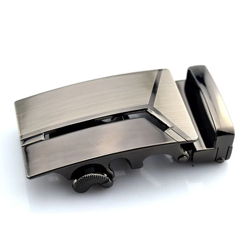 Business Casual Alloy Automatic Buckle Men\'s Belt Buckle Head Wholesale Belt Accessories Fashion Classic Grey 4cm