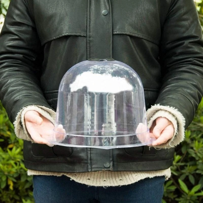 Small Garden Cloche Humidity Plant Dome Reusable Thick Garden Plant Protector Bells Covers Clear Plastic Dome Mini C5AD