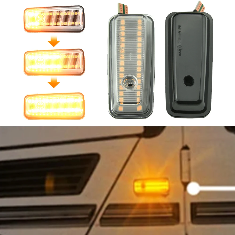 Dynamic LED Side Marker Blinker Repeater Turn Signal Light For Mercedes-Benz G-Class W461 W463 G500 G550 G55 G63 G65 1986-2002